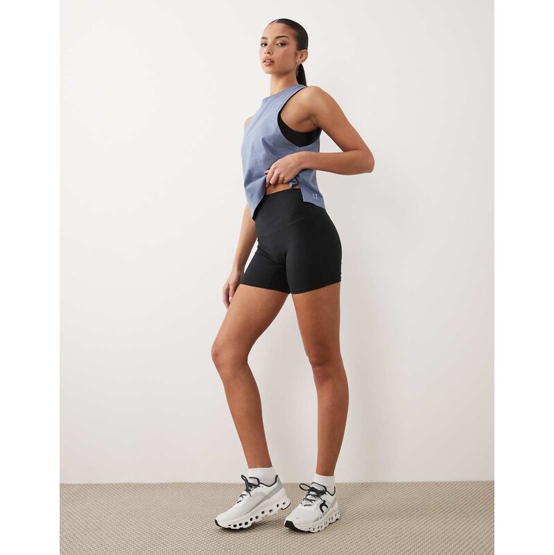 4505 soft touch exaggerated high waist 5 legging short in black 114514014