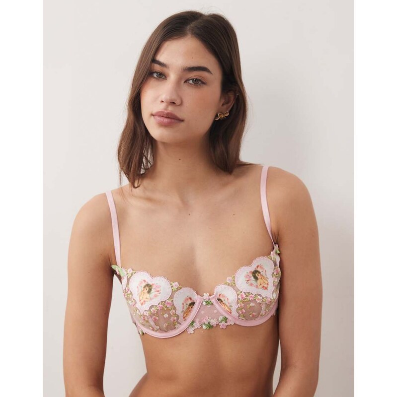 For Love And Lemons For Love & Lemons Cherub love underwire bra co-ord 114514107