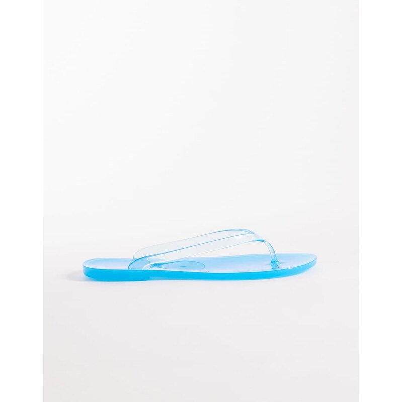 ASOS DESIGN Foxton jelly flip flops in blue 115518646