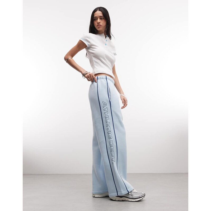 COLLUSION baggy wide leg joggers in blue 114514050