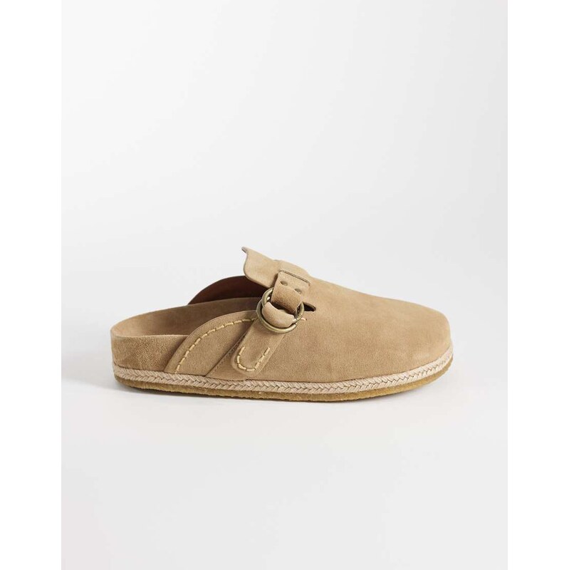 Polo Ralph Lauren turbach suede clog sandal in beige-Neutral