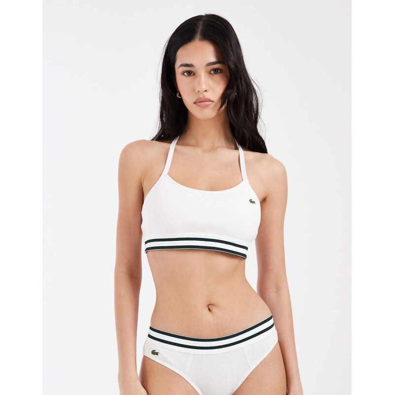 Lacoste bralette with racer back in white 114514069