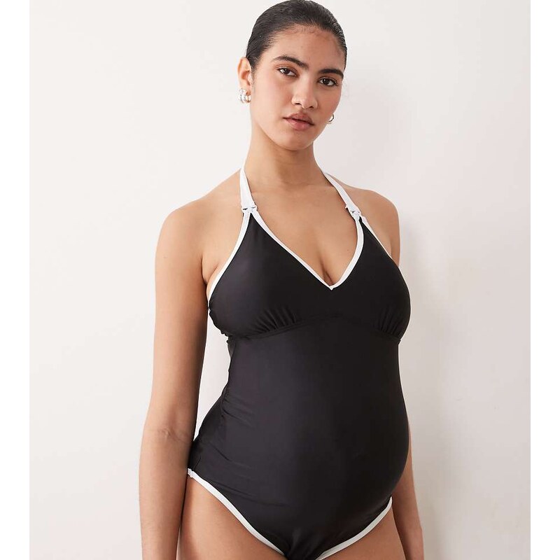 Mama.licious Mamalicious Maternity contrast binding halter