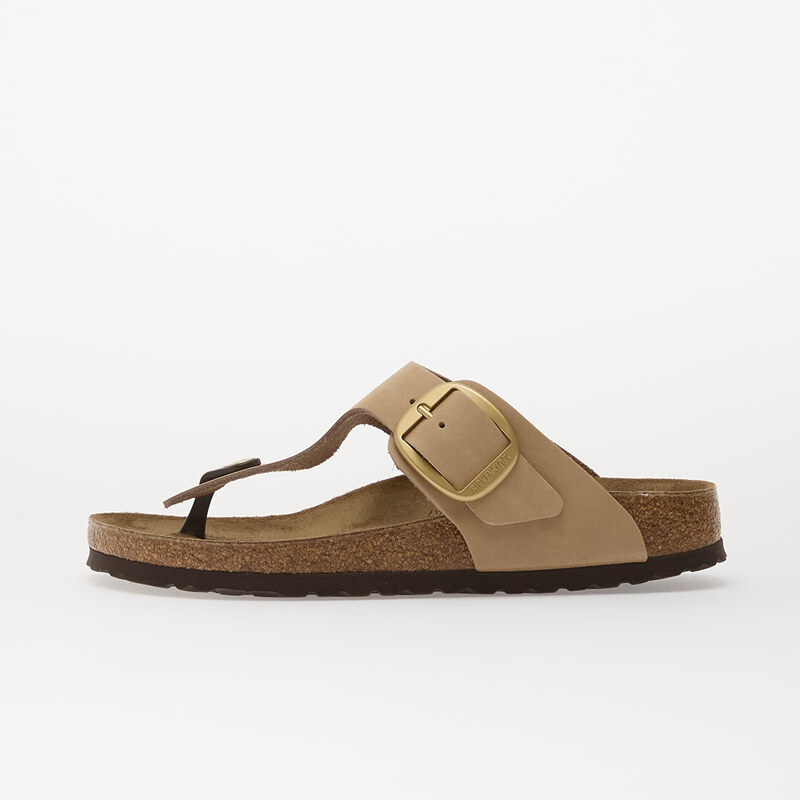 Birkenstock Gizeh Big Buckle Nubuck Leather Women Sandcastle 39