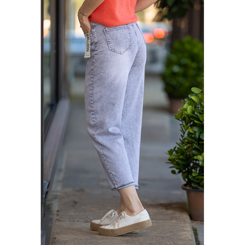 Moon girl Balónové džíny BABY GREY [R2889E] Barva: Světle šedá, 112384972