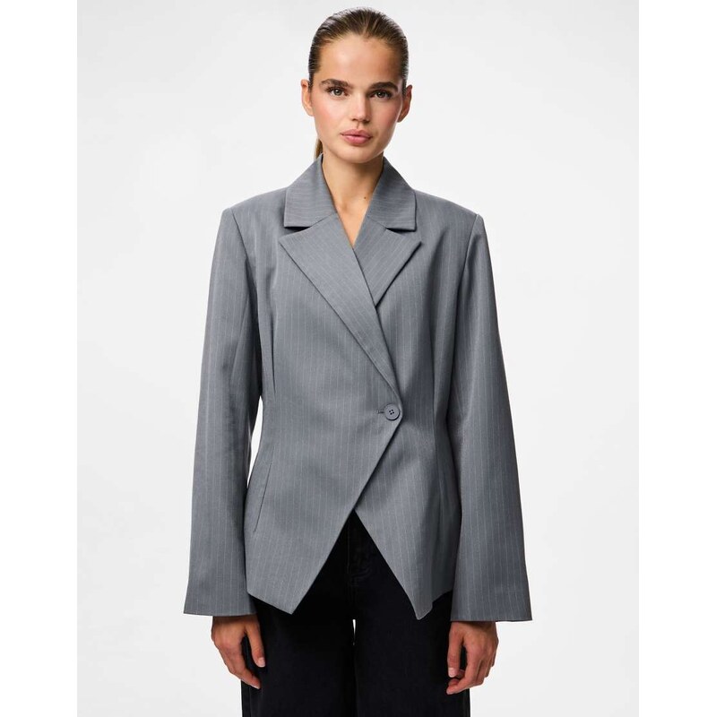 Pieces Blazer in grey pinstripe 115082086