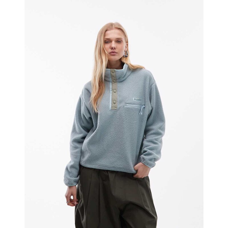 Columbia Helvetia II cropped half snap fleece in blue 114540837