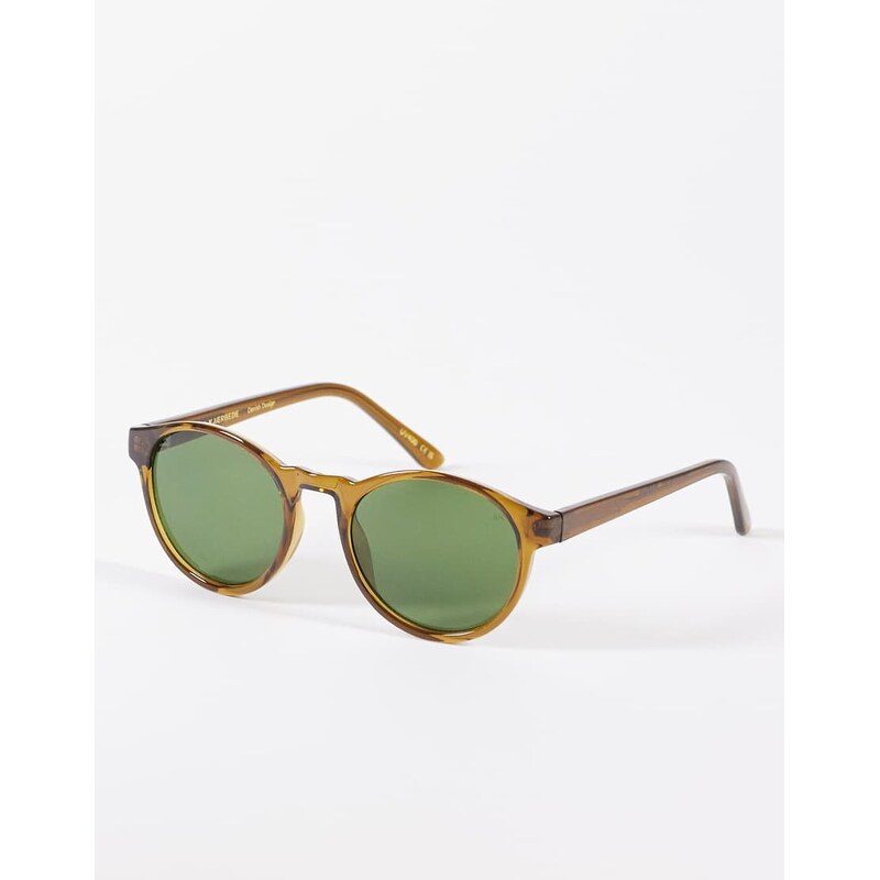 A.Kjaerbede Marvin round sunglasses in smoke transparent-Brown 114519769