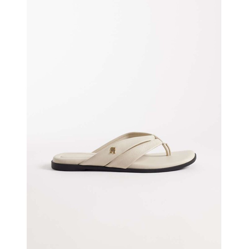 Tommy Hilfiger elevated flip flop in cream-Neutral 114519831