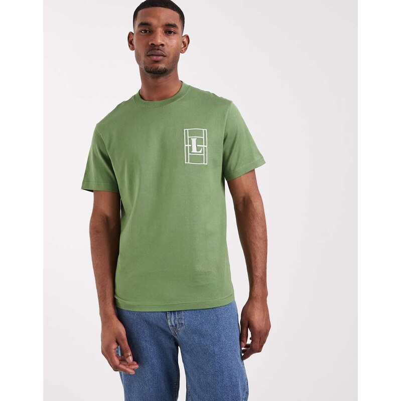 Lacoste L logo relaxed fit t-shirt in green