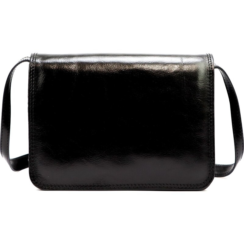 Florence Kožená crossbody kabelka Florencie 108 černá
