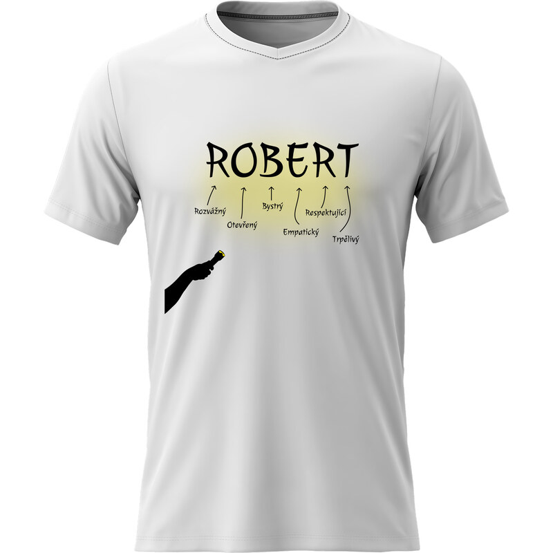 Giftela Pánské bavlněné tričko s potiskem - VLASTNOSTI - ROBERT