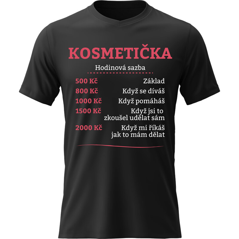 Giftela Dámské bavlněné tričko s potiskem - HODINOVÁ SAZBA