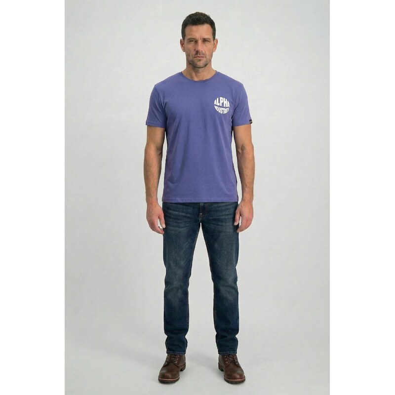 Alpha Industries Tričko Logo T Back Print night purple