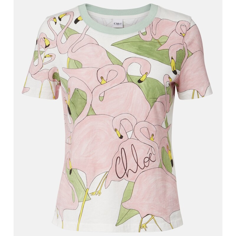 Chloé Printed cotton jersey T-shirt