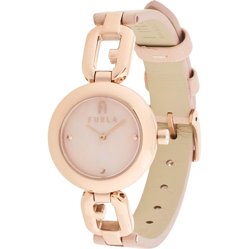 FURLA Analogové hodinky ARCO CHAIN růžově zlatá / pudrová 114523398