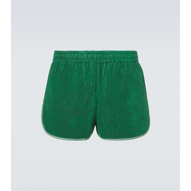 Versace Logo cotton terry shorts