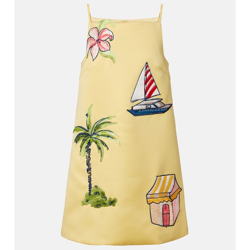 Leo Lin Leia beaded patch-appliquÃ minidress
