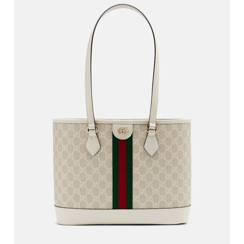 Gucci Ophidia GG Medium kabelka v modré a bílé barvě
