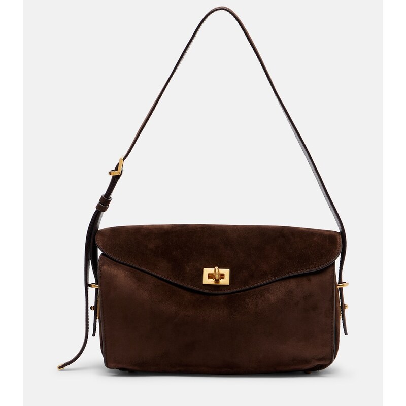 Balenciaga Le 7 Medium suede shoulder bag