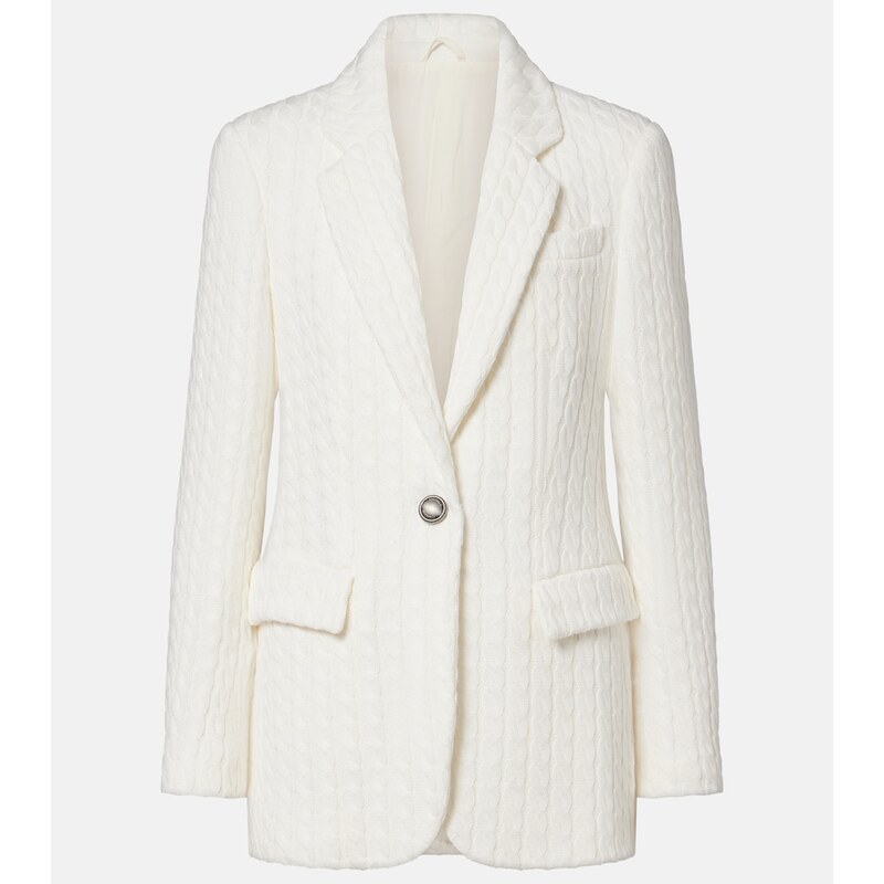 Brunello Cucinelli Cable-knit cotton blazer