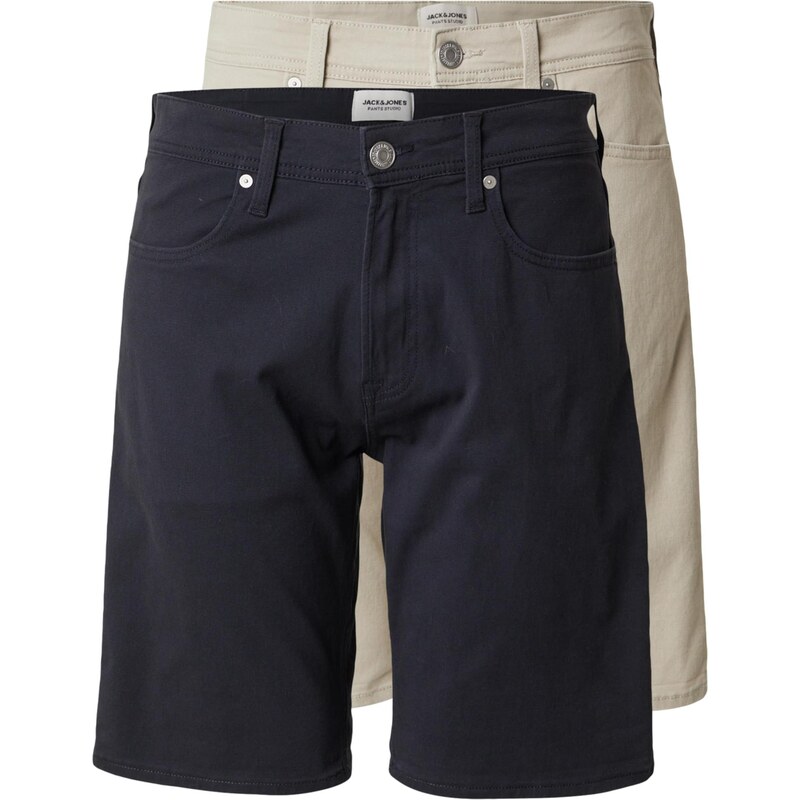 JACK & JONES Kalhoty JPStrick Dylan béžová / tmavě modrá