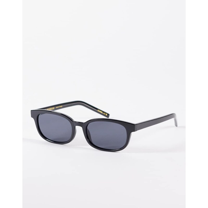 A.Kjaerbede Charlie slim rectangular sunglasses in black 114523085