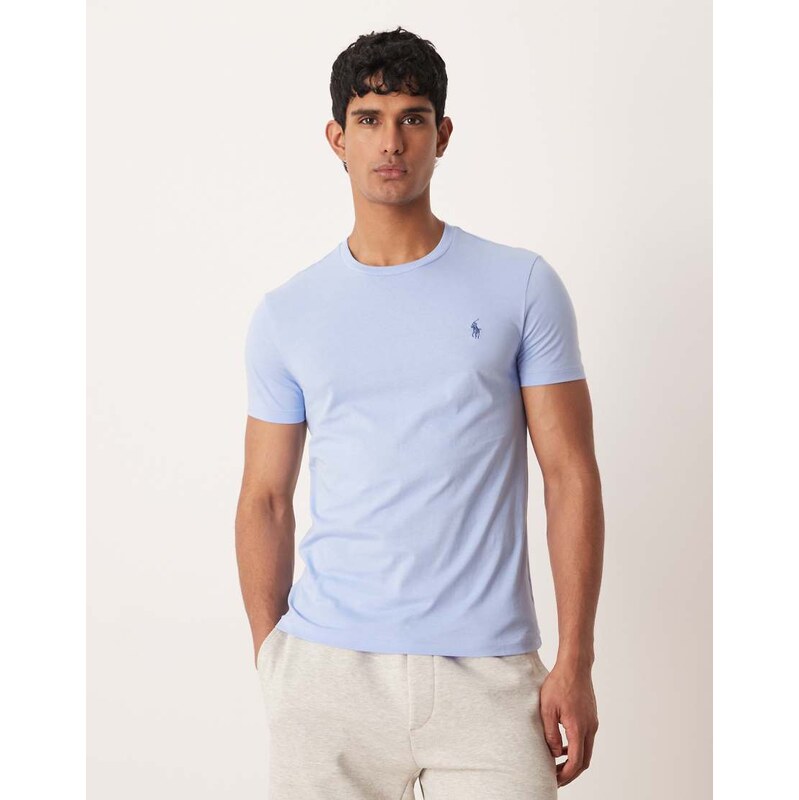 Polo Ralph Lauren icon logo slim fit t-shirt in light blue