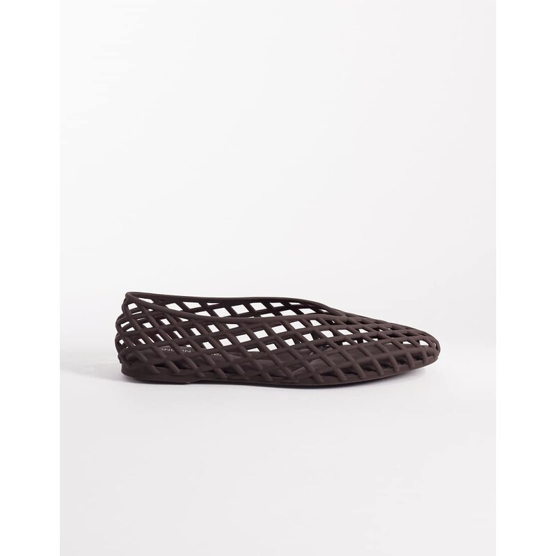 London Rebel cageed ballet in brown matt jelly 115517883