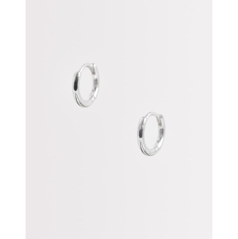 Orelia Mini micro hoop earrings in silver 114746574
