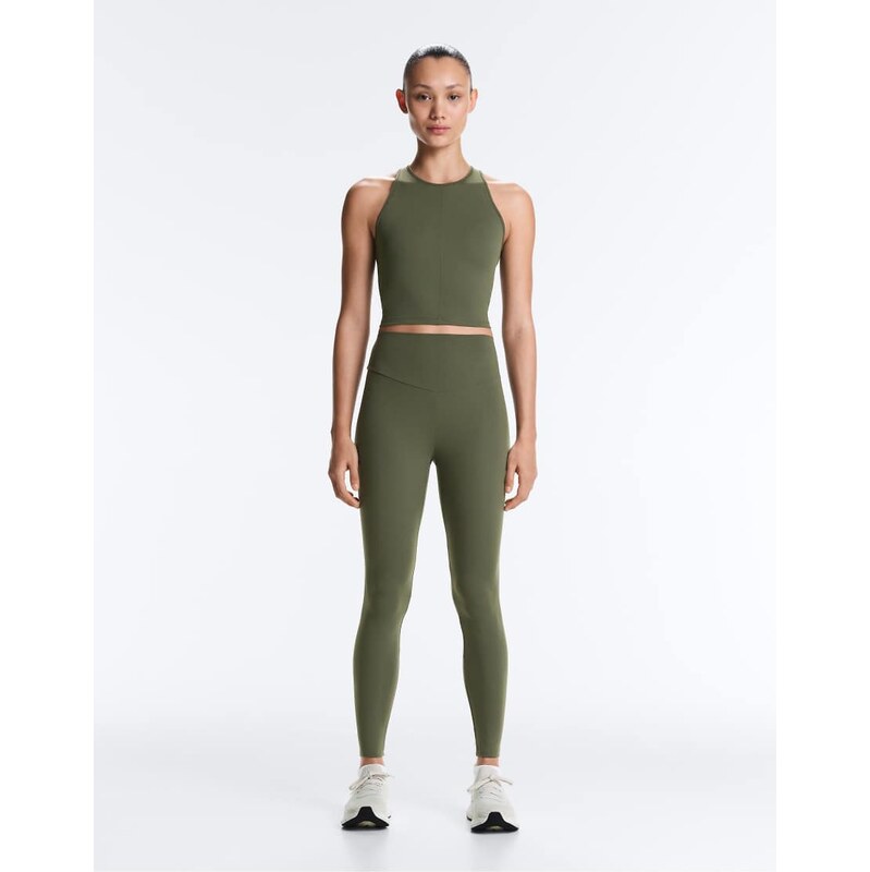OYSHO Comfortlux high-rise ankle-length leggings in mid green