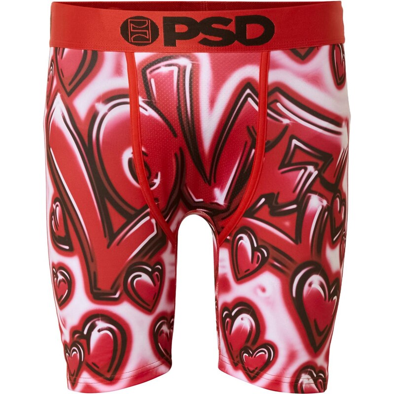 PSD Boxerky Love Core růžová / krvavě červená / černá / bílá