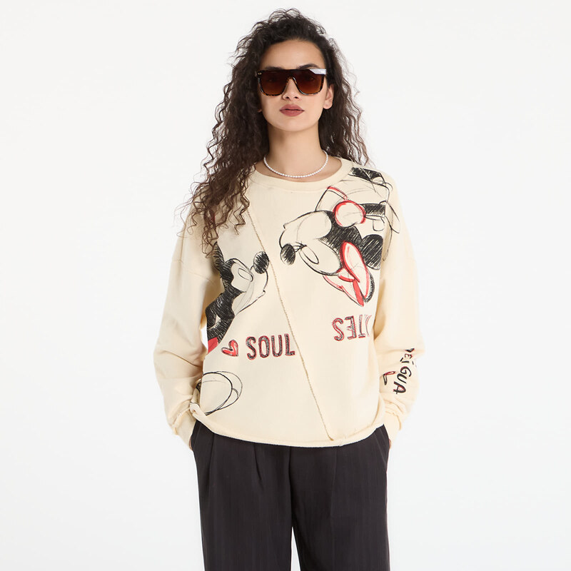 Mikina Desigual Sweat Muak Mickey Sweat Beige M 114526384
