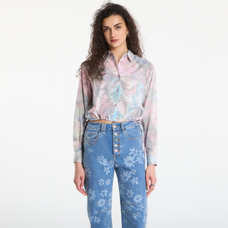 Košile Desigual Cam Flowers Lacroix Shirt Red M 114526371