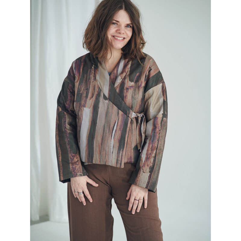 MINILE Oboustranná Kimono Bunda Glow