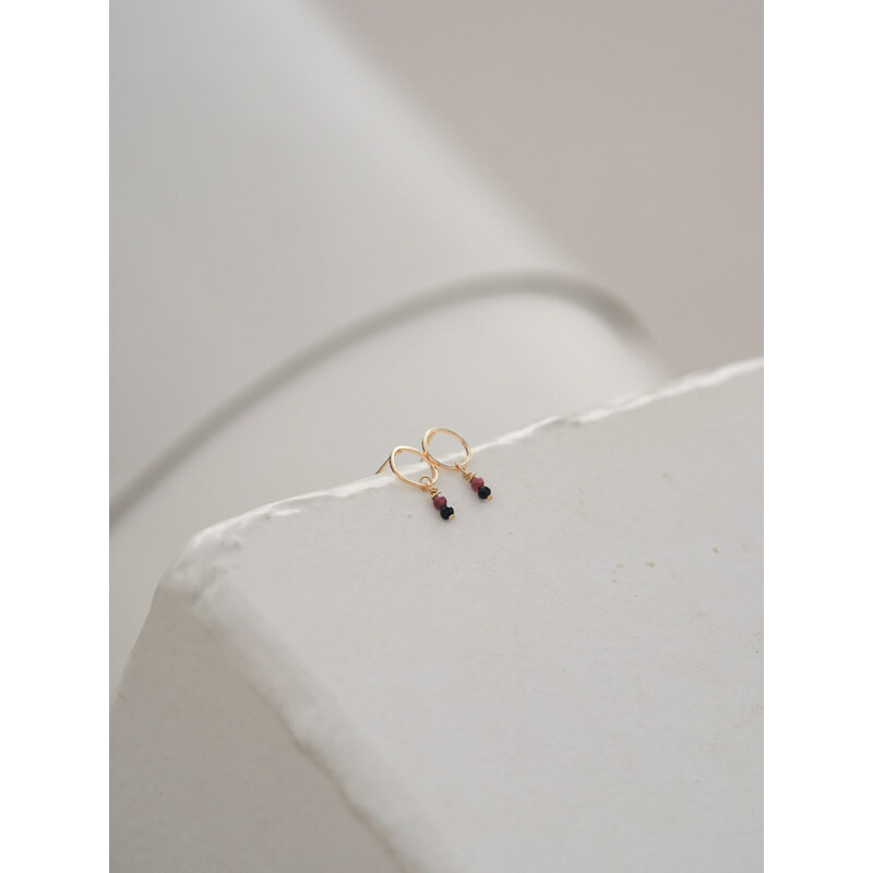 MINILE Náušnice Round Spinel & Granát 18K 114216402