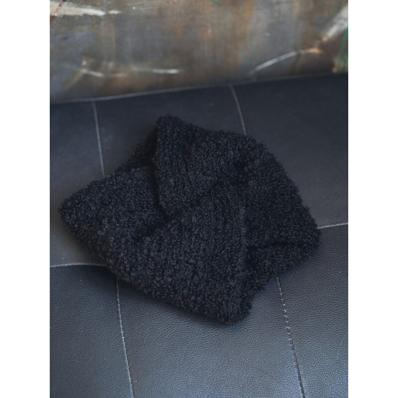 MINILE Čelenka Alpaca Bouclé Black