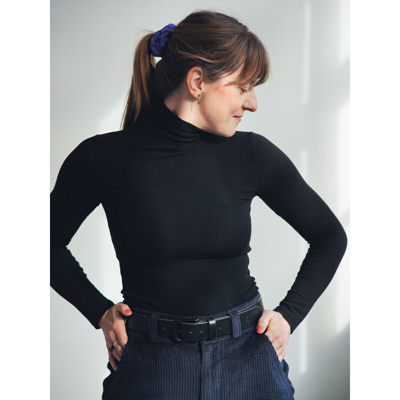 MINILE Tričko Roll Long Black - S