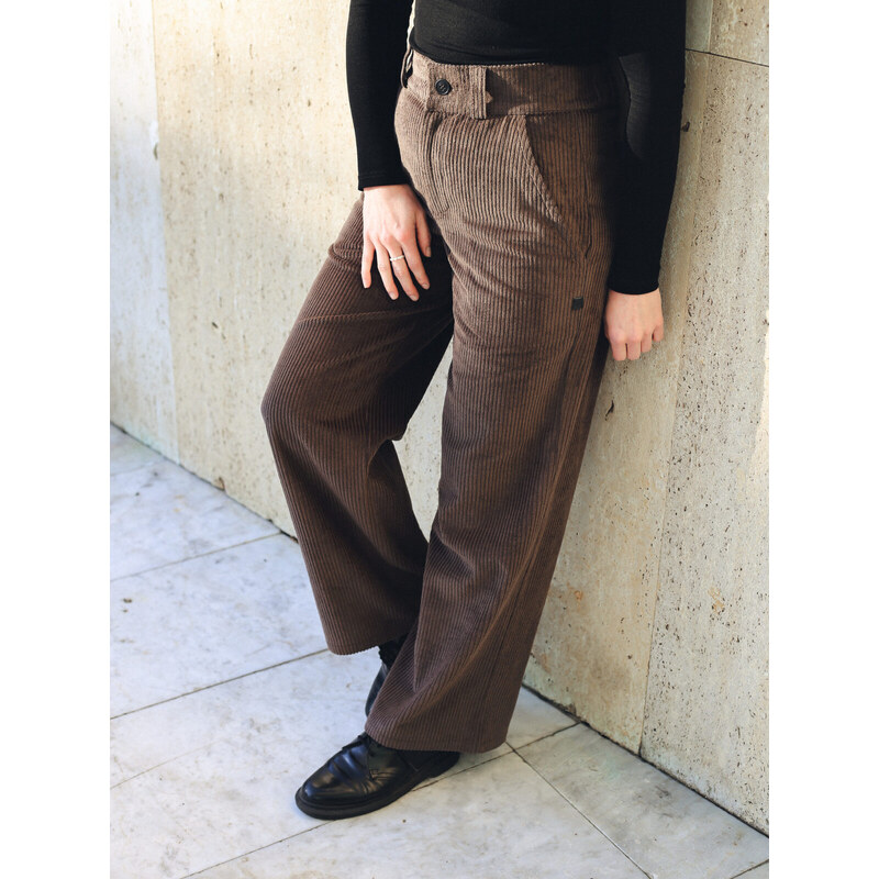 MINILE Kalhoty Long Manchester Dark Brown - S