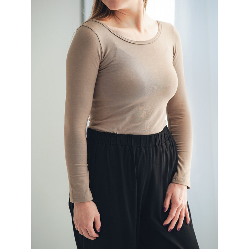 MINILE Tričko Siluet Long Nude - L