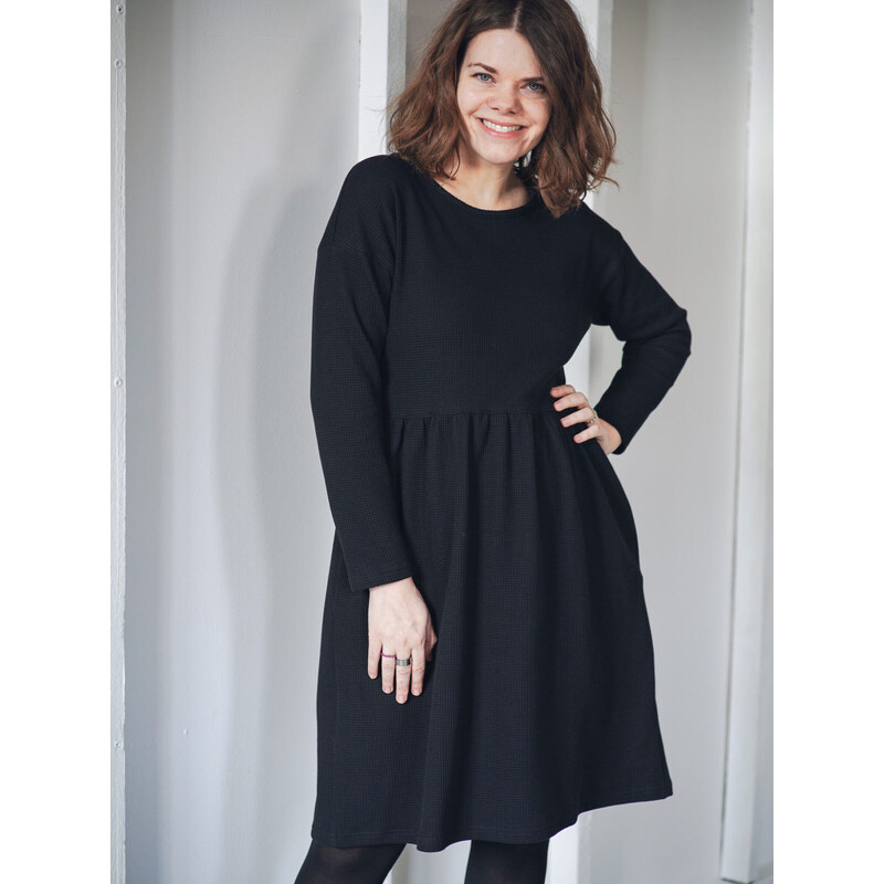 MINILE Šaty Wafle Black - XS