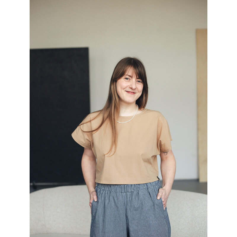 MINILE Tričko Cut Poplin Camel - S-M 114216775