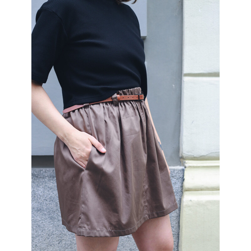 MINILE Sukně Mini Bavlna Toffee - XS-S