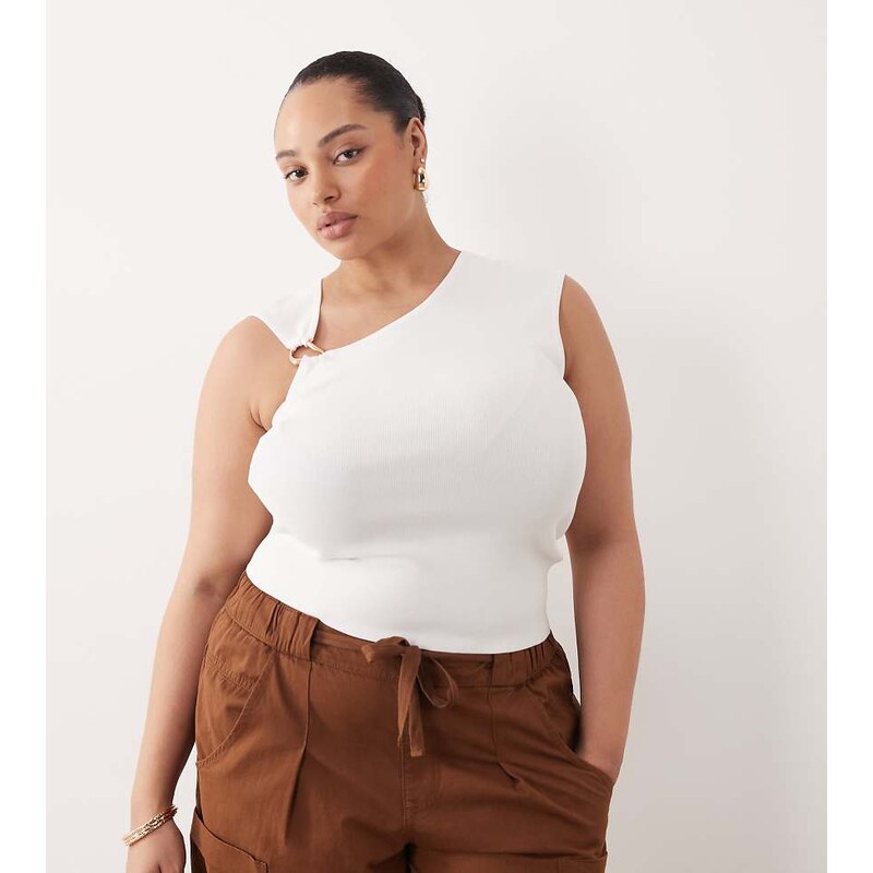 ASOS Curve ASOS DESIGN Curve hardware structured top in white 115519450