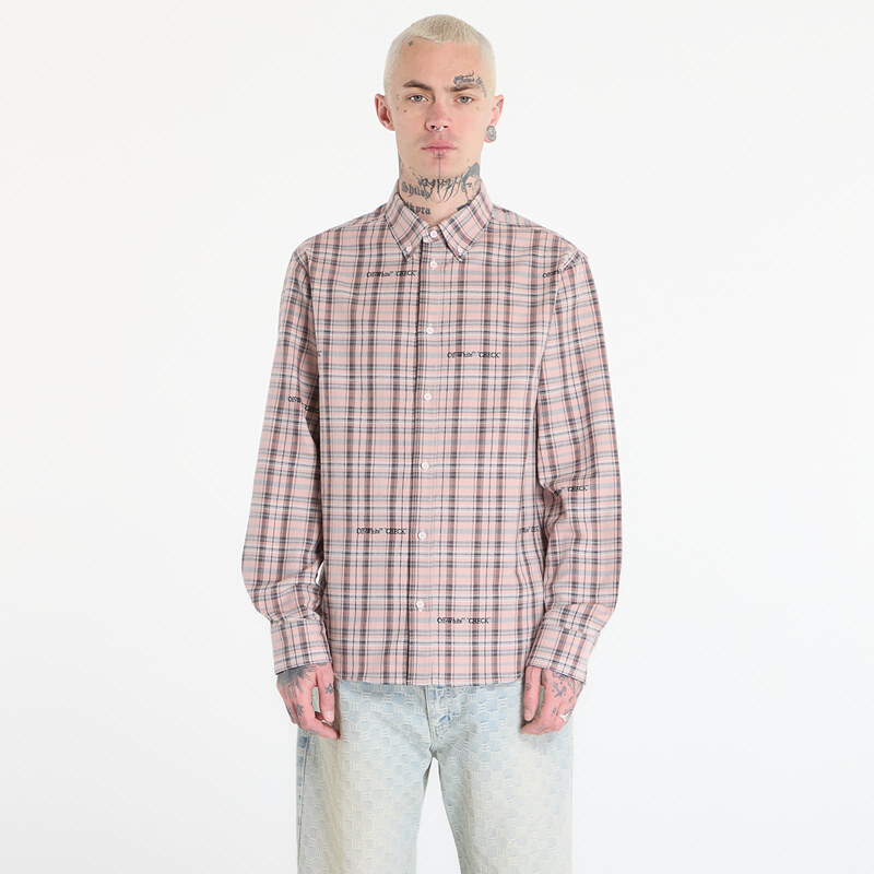 Košile Off-White Flannel Regular Shirt Mauve Morn XL