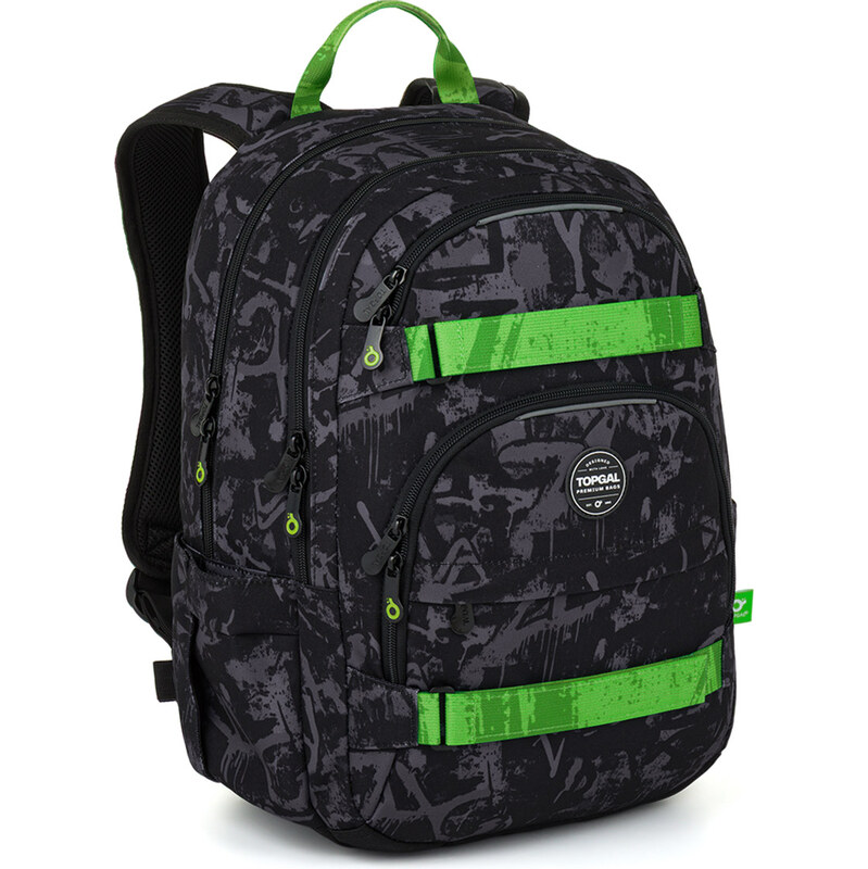 Studentský batoh Graffiti Green Topgal VIKI 26041