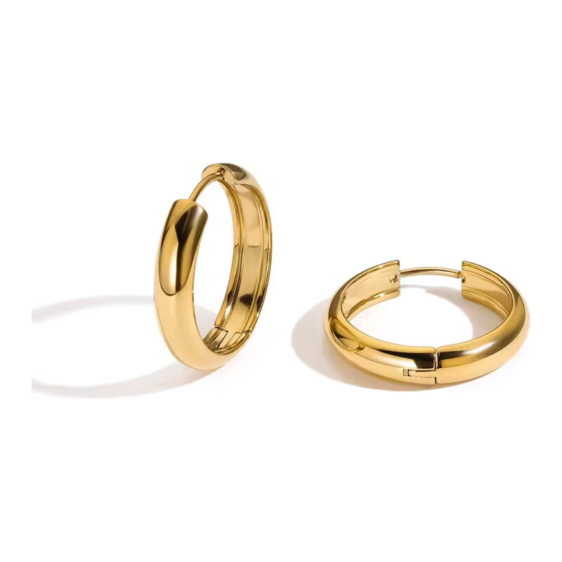 Victoria Filippi Stainless Steel Kruhové náušnice Estefani Gold