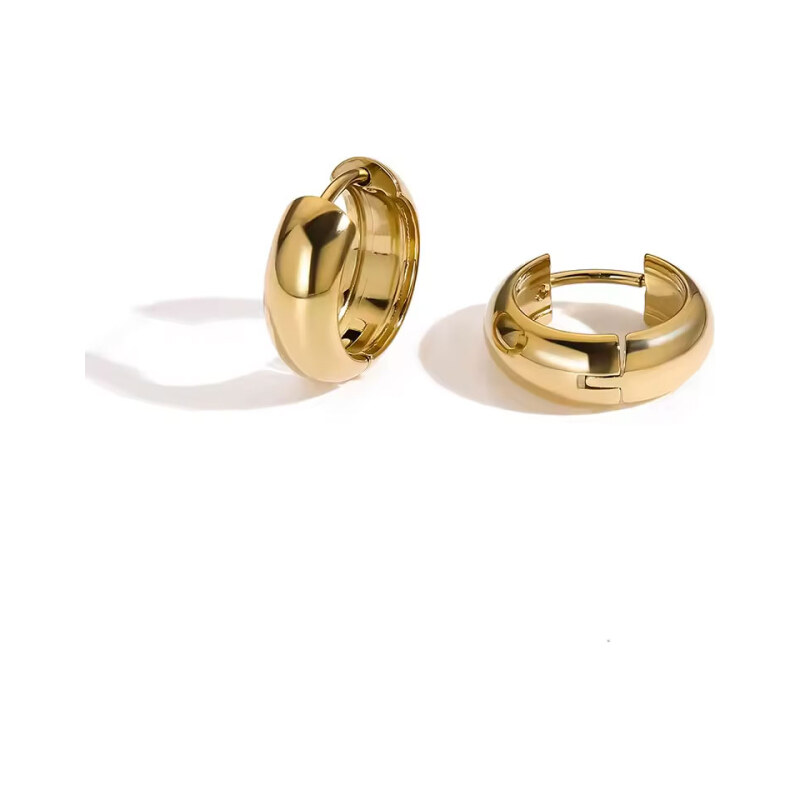 Victoria Filippi Stainless Steel Kruhové náušnice Estefani Gold - 13 114534493