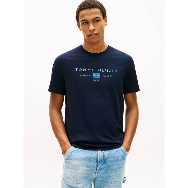 Tommy Hilfiger pánské modré tričko