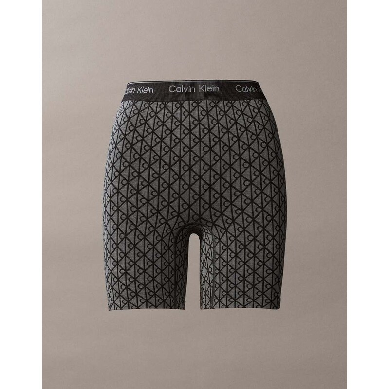 Calvin Klein Shapewear mid thigh shorts in all over print-Multi